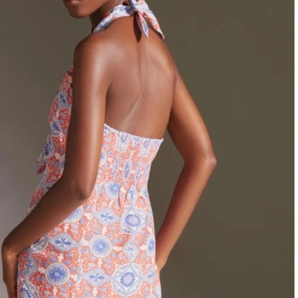 NWT Anthropologie Maeve Halter Slim Mini Dress Size: Medium Petite - Picture 3 of 9